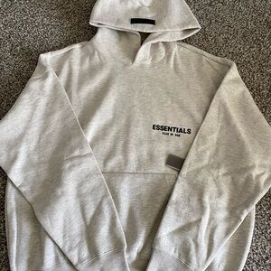 ESSENTIALS FEAR OG GOD LIGHT OATMEAL PULLOVER HOODIE SIZE XL